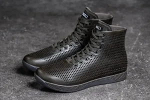 HIGH-TOP OLIVE LEATHER TRAINER (MEN'S)