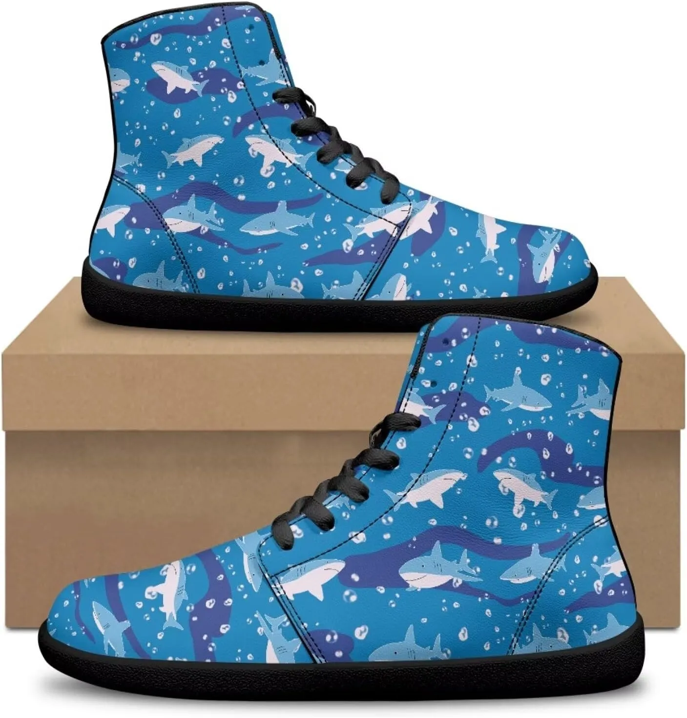 High Top Sneakers Women's Minimalist Barefoot Shoes | Zero Drop Sole | Wide Width Fashion Sneaker Size 36-48