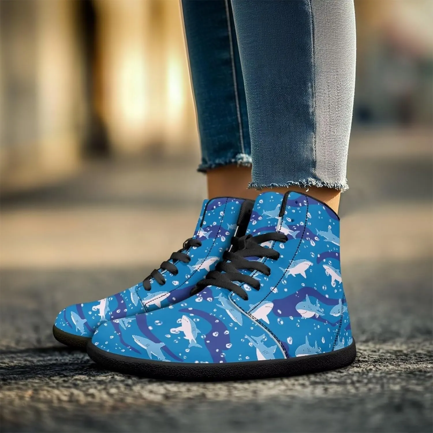High Top Sneakers Women's Minimalist Barefoot Shoes | Zero Drop Sole | Wide Width Fashion Sneaker Size 36-48