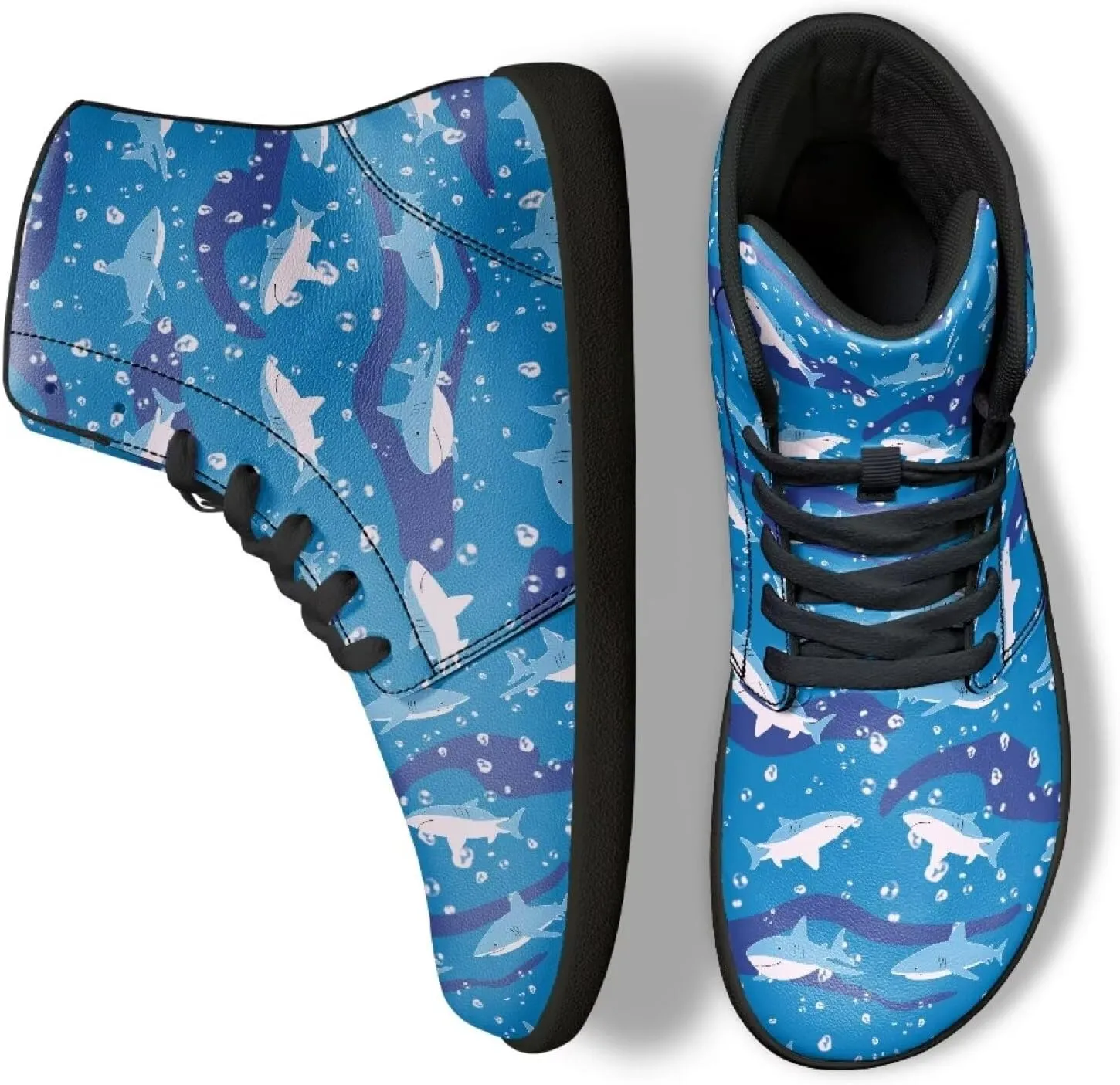 High Top Sneakers Women's Minimalist Barefoot Shoes | Zero Drop Sole | Wide Width Fashion Sneaker Size 36-48