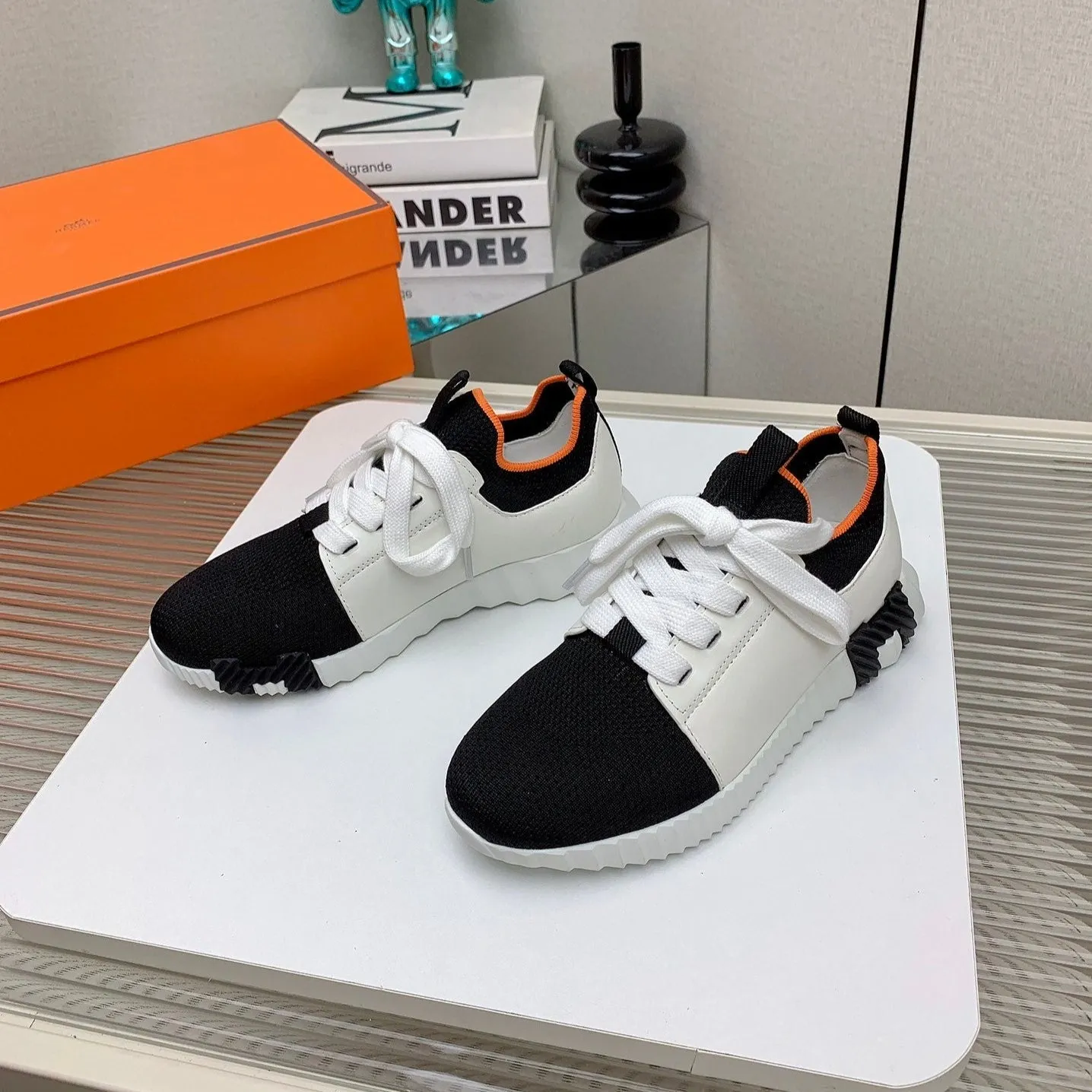 HM Depart Slip-on Sneaker In Black Woven Fabric 106332