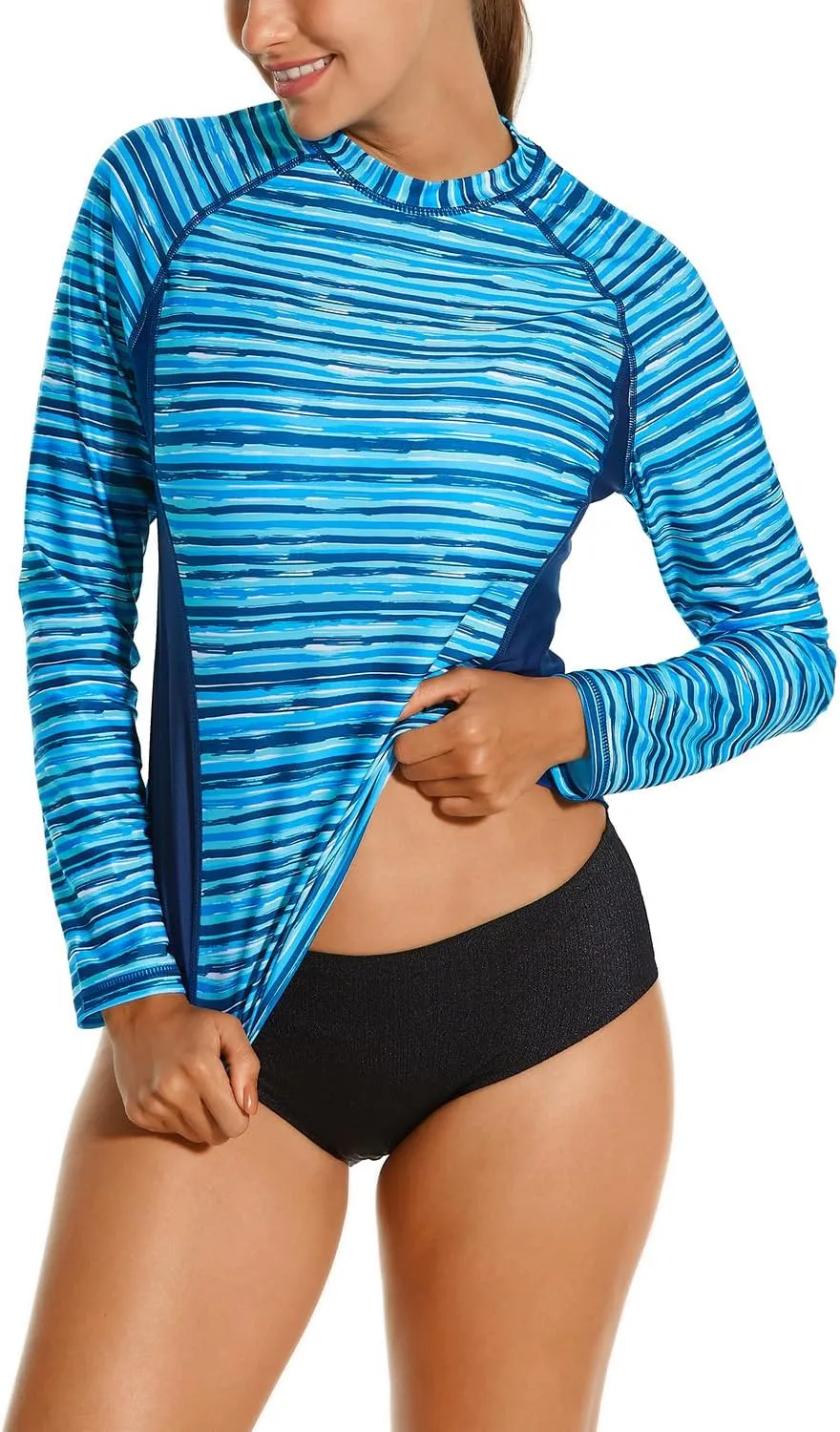 HODOSPORTS Women's UPF 50  Rash Guard Swimsuit UV Sun Protection Swim Shirt Long Sleeve