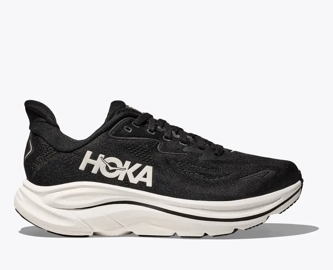 Hoka Womens Clifton 10 - Black/White (1162031-BWHT)