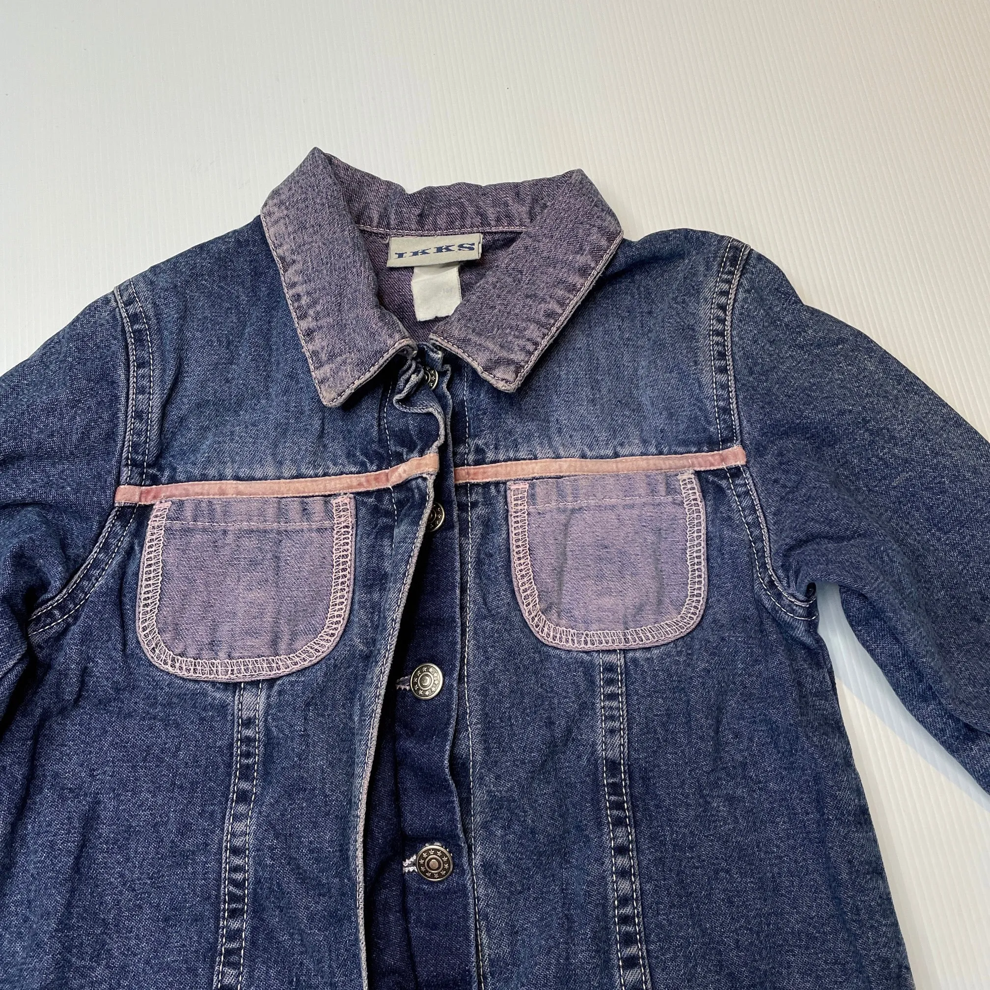 Ikks lightweight denim jacket, size 4, Pre-loved