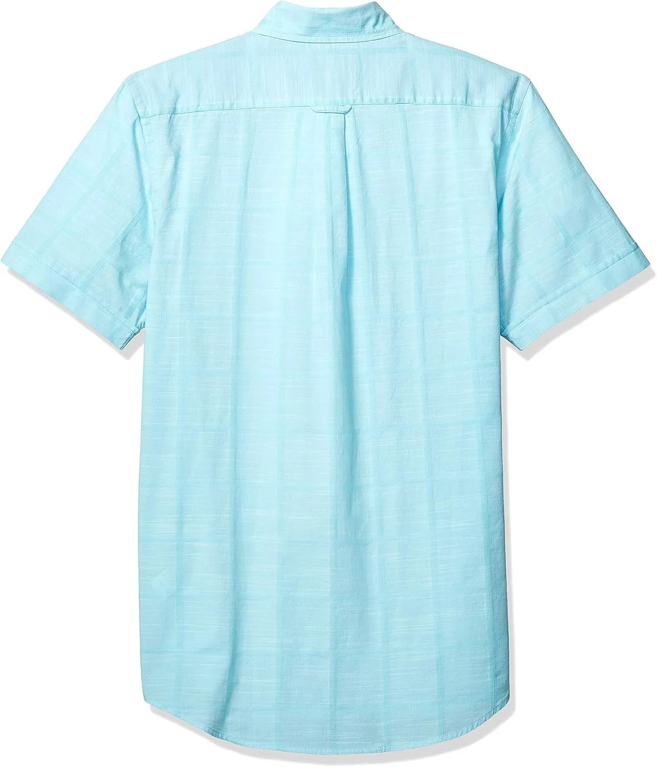 IZOD Men's Saltwater Short Sleeve Windowpane Button Down Shirt