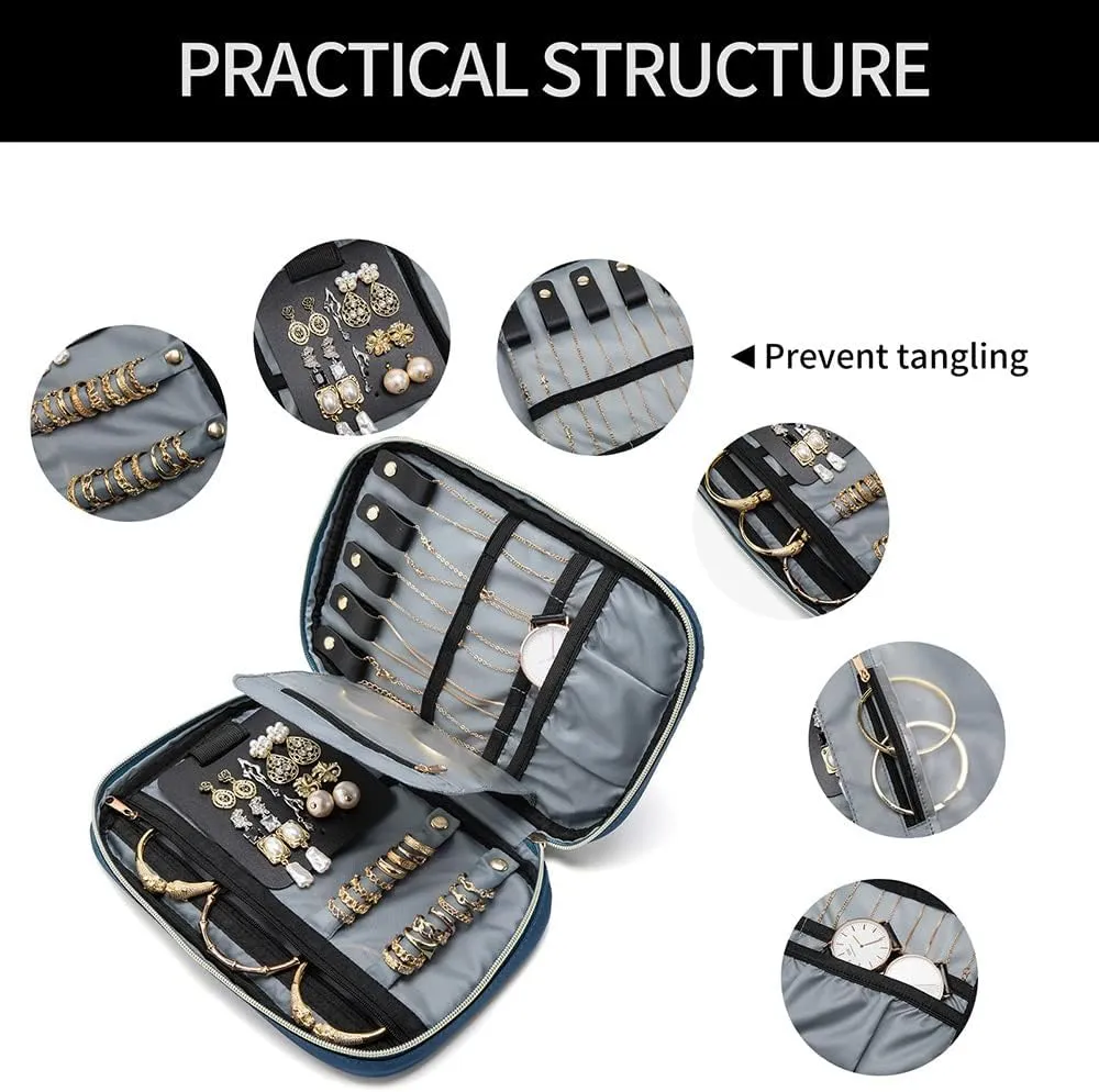 Jewelry Organizer Necklace Roll - Bag & Roll for Travel