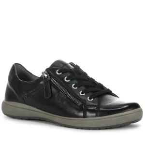 Josef Seibel Caren 12 Black Leather Sneaker