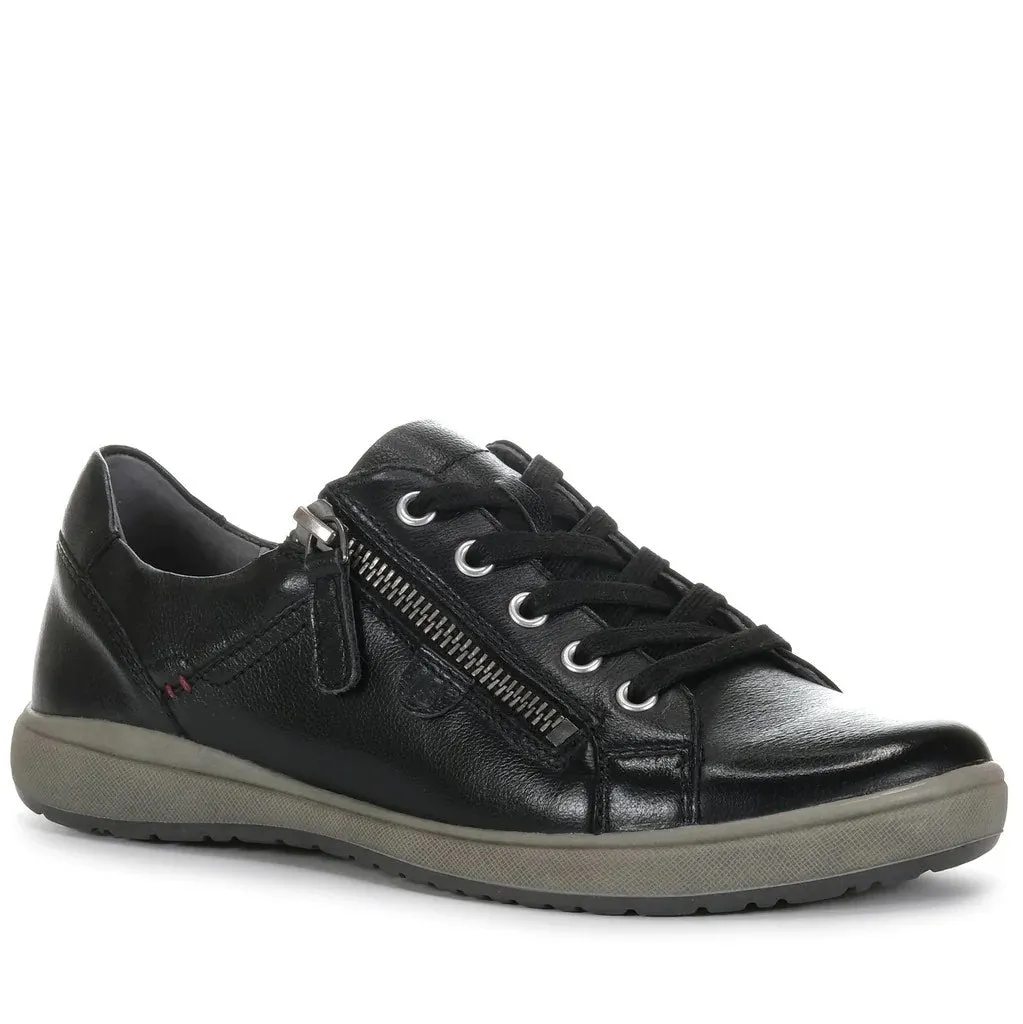 Josef Seibel Caren 12 Black Leather Sneaker