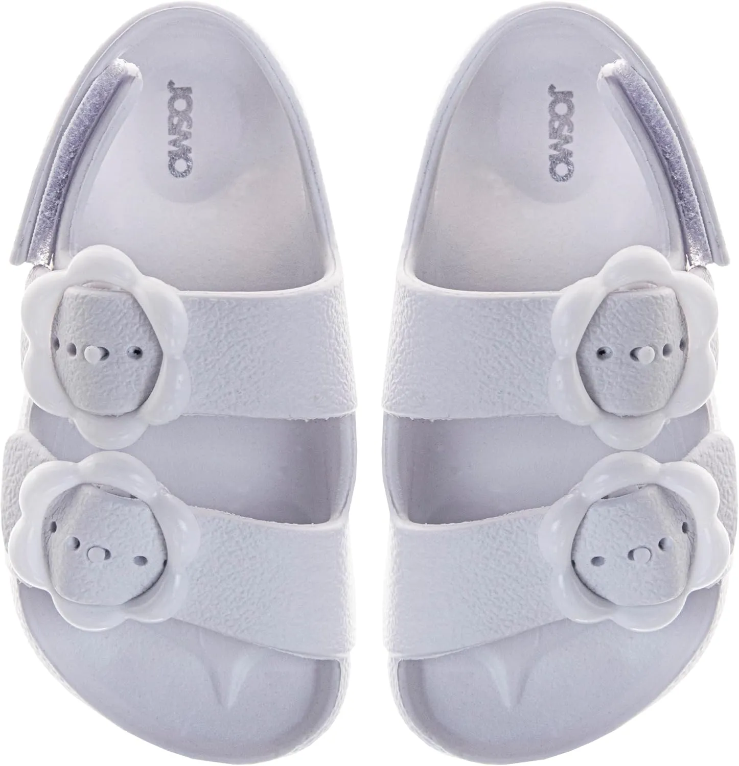 Josmo Kids Double Buckle Sandals Boys Girls Adjustable Back Strap Summer Beach Pool Sandal (Size 5-10 Toddler)
