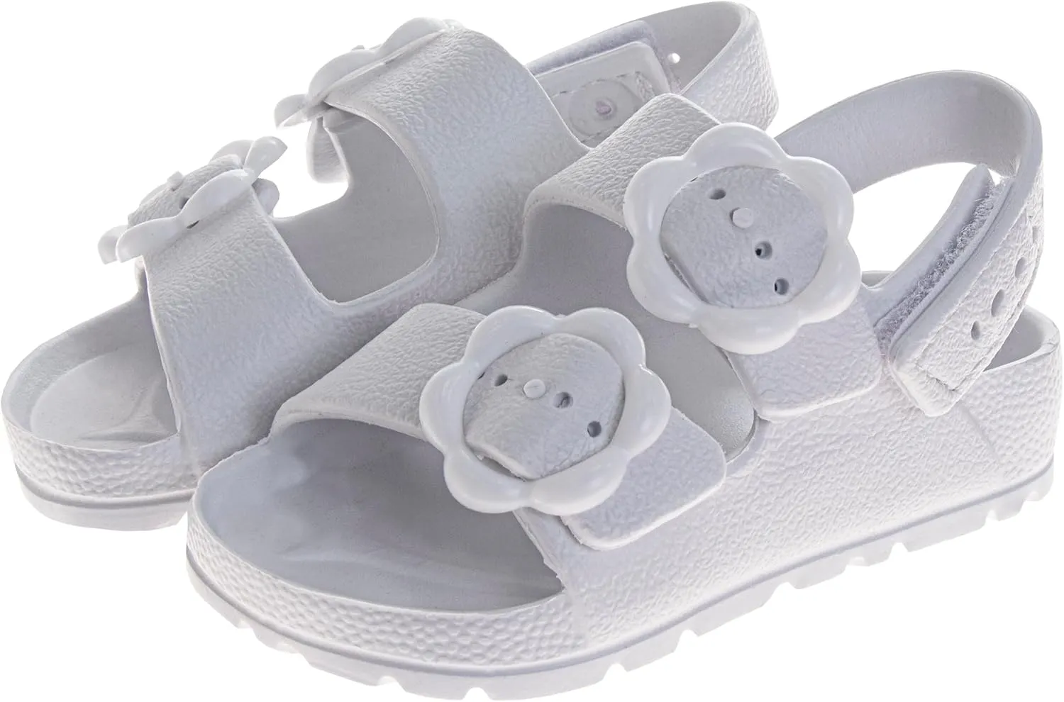 Josmo Kids Double Buckle Sandals Boys Girls Adjustable Back Strap Summer Beach Pool Sandal (Size 5-10 Toddler)