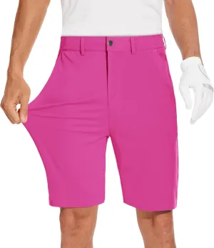 JWM Mens 7"/9" Stretch Golf Shorts - Lightweight Hybrid Casual Dress Work Flat Front Shorts with 5 Pockets Quick Dry UPF50