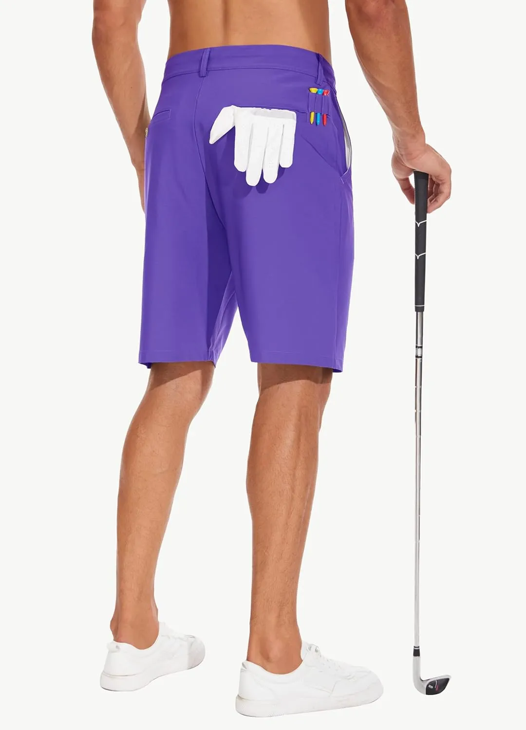JWM Mens 7"/9" Stretch Golf Shorts - Lightweight Hybrid Casual Dress Work Flat Front Shorts with 5 Pockets Quick Dry UPF50
