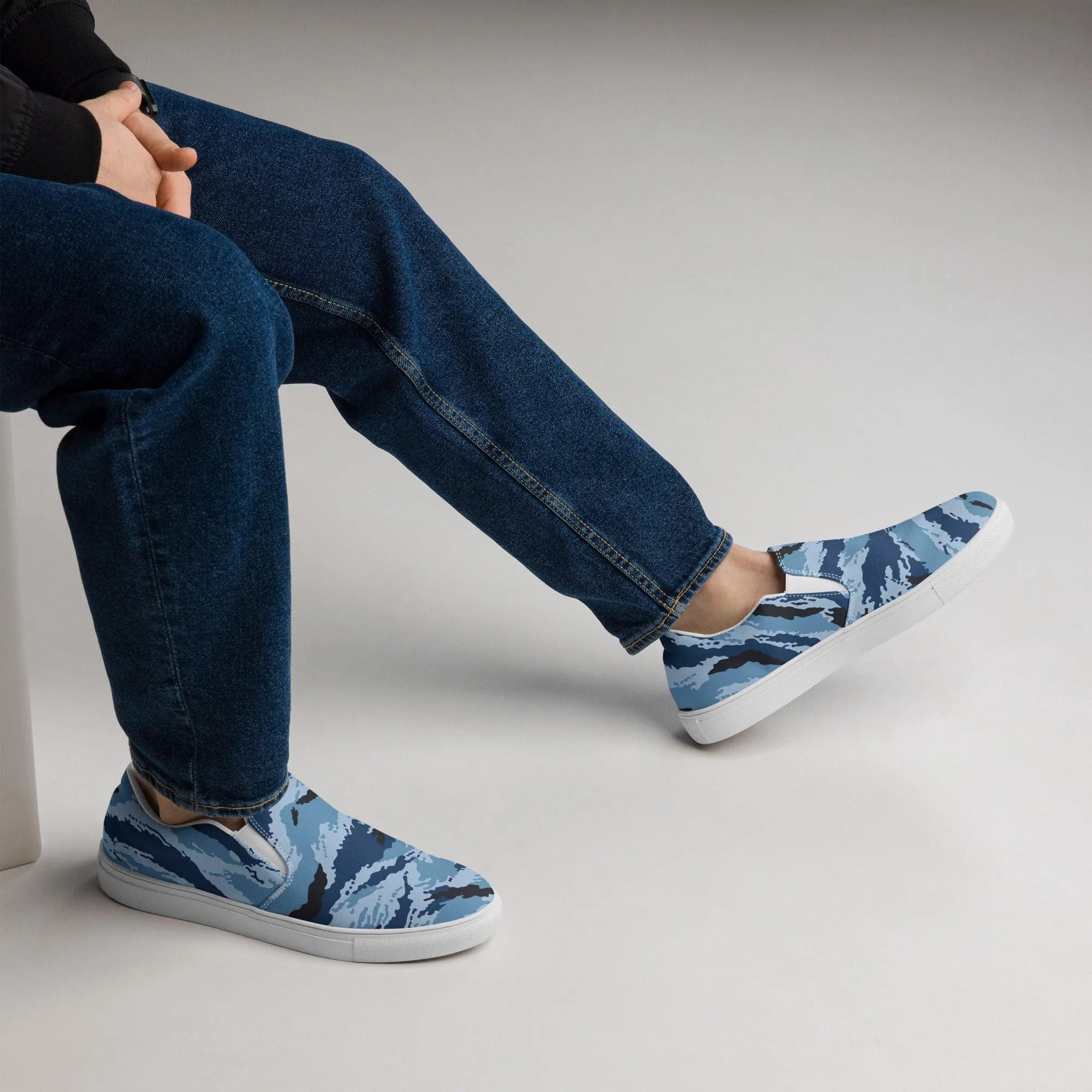 Kamysh Blue Camo Men’s Slip-On Sneaker