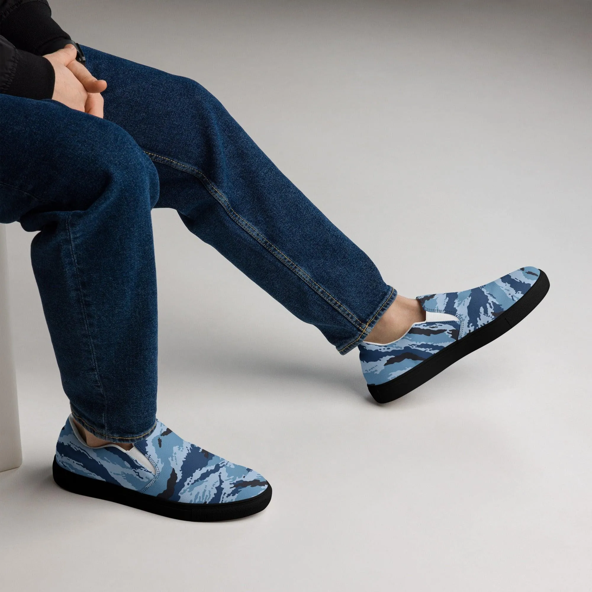 Kamysh Blue Camo Men’s Slip-On Sneaker