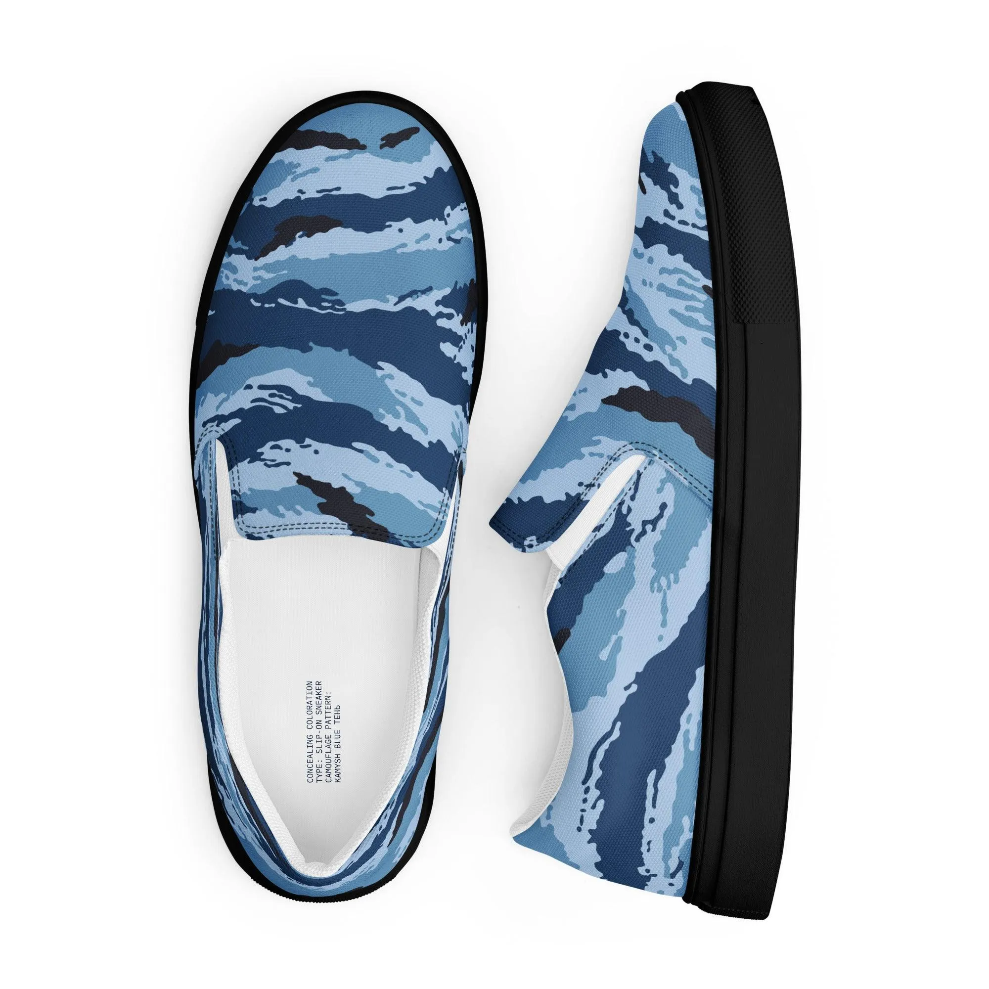Kamysh Blue Camo Men’s Slip-On Sneaker