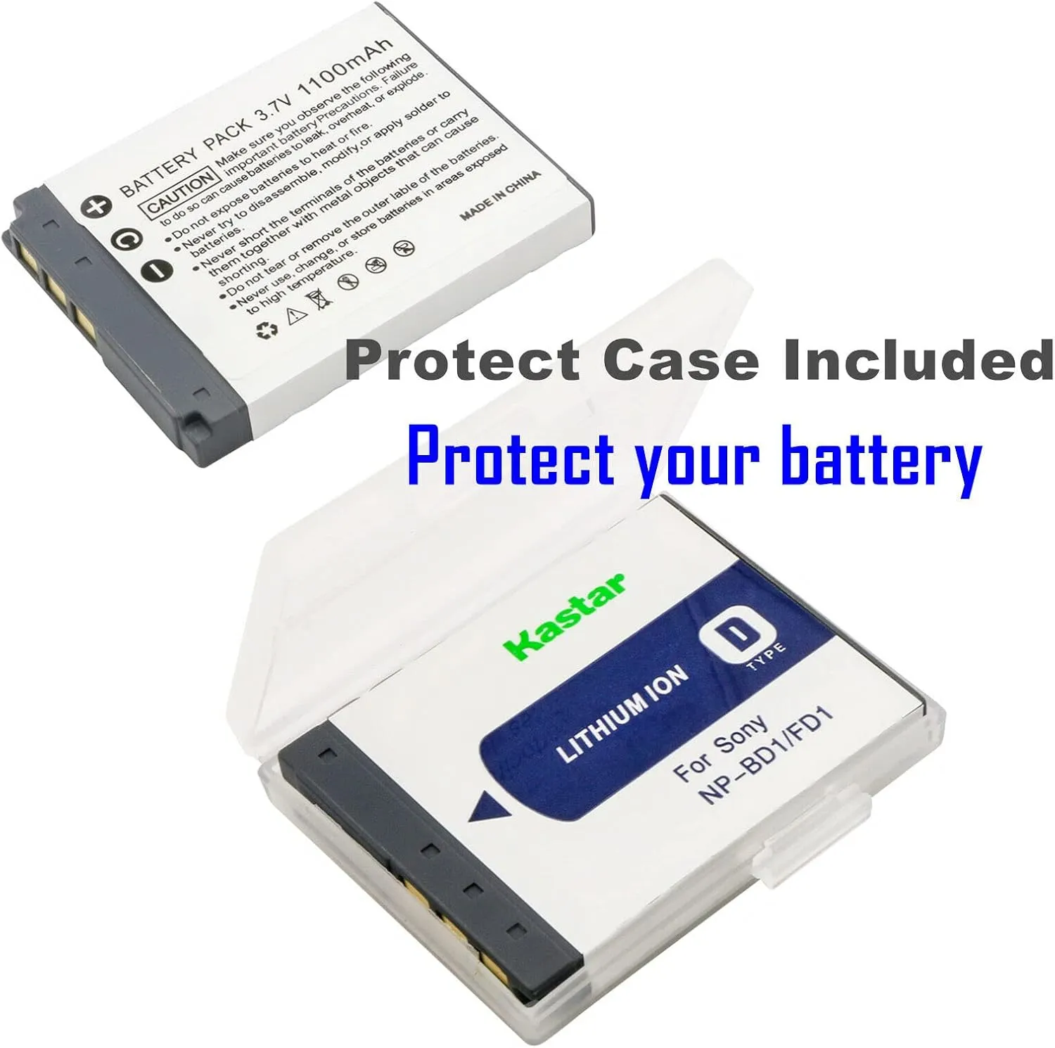 Kastar 4-Pack NP-BD1 Battery and LCD AC Charger Compatible with Sony Cyber-Shot DSC-T90, Cyber-Shot DSC-T200, Cyber-Shot DSC-T300, Cyber-Shot DSC-T500, Cyber-Shot DSC-T700 Cameras