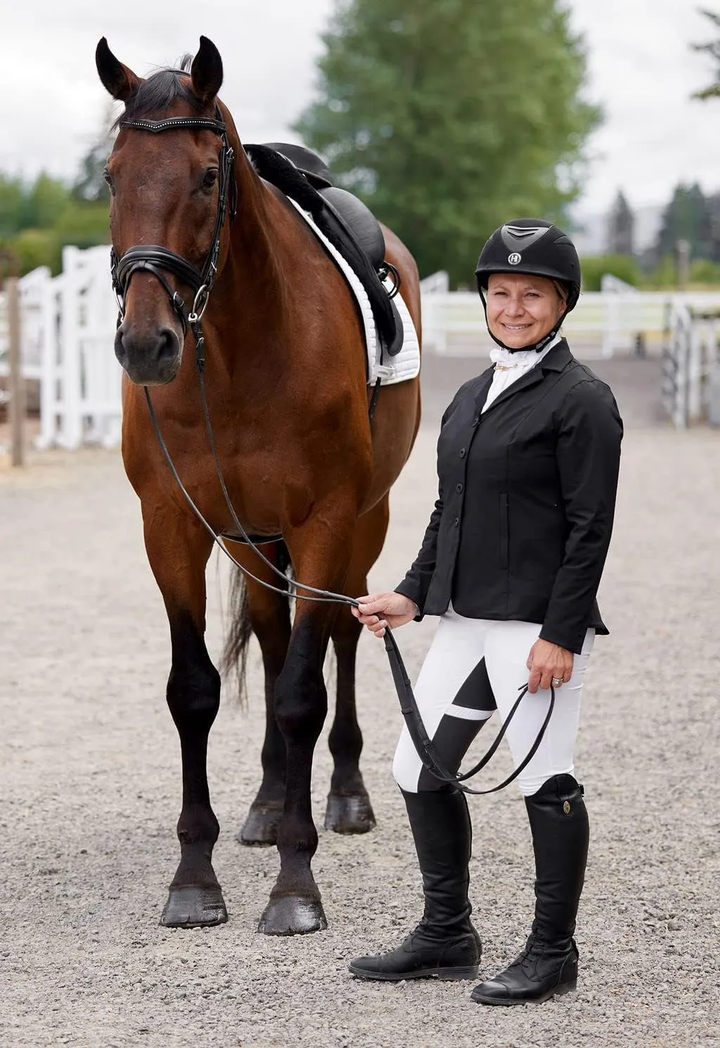 Kerrits Women's Petite Equestrian Stretch Competitor Coat – 4-Snap, Lightweight English Horse Show Jacket, Machine Wash