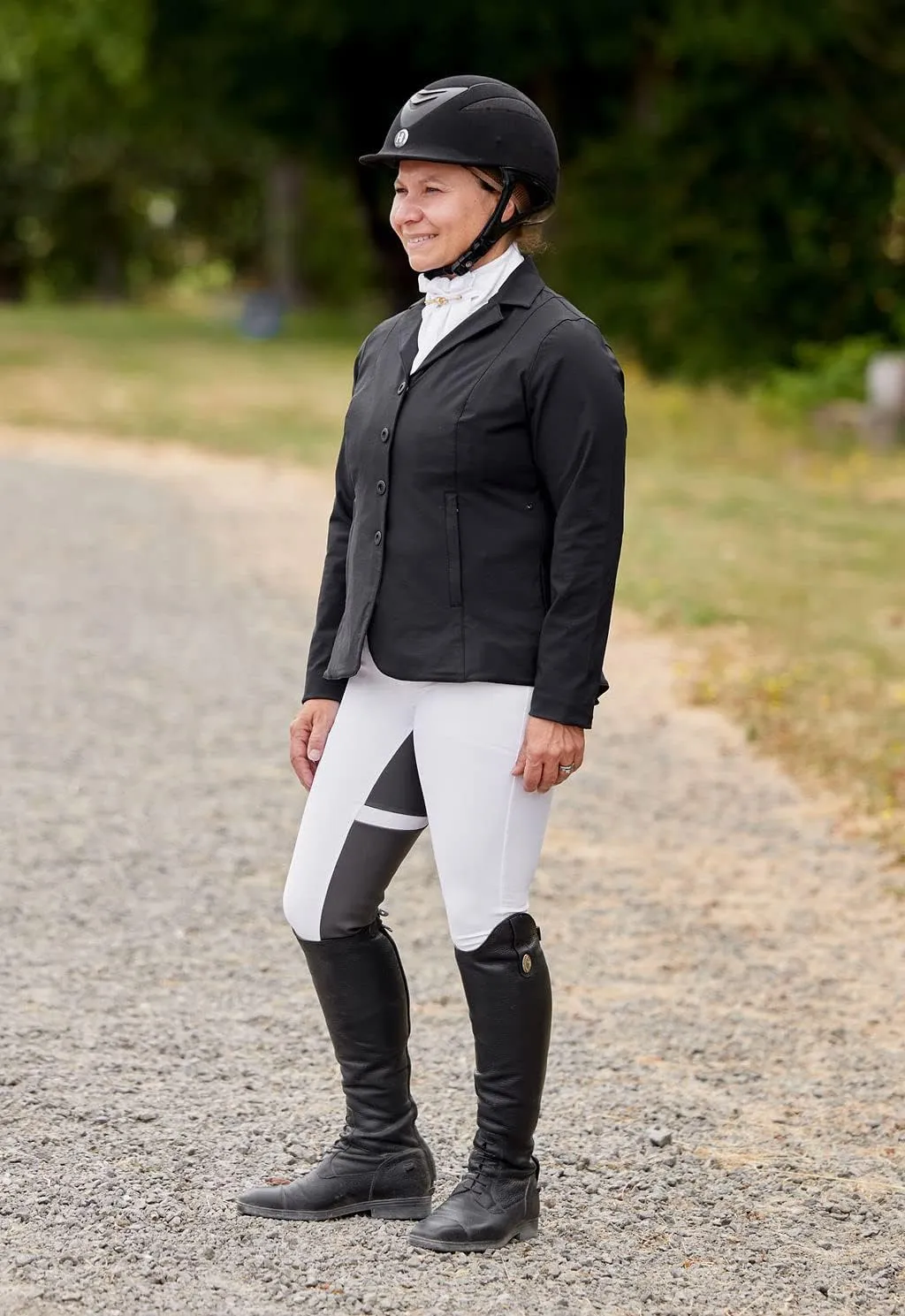 Kerrits Women's Petite Equestrian Stretch Competitor Coat – 4-Snap, Lightweight English Horse Show Jacket, Machine Wash