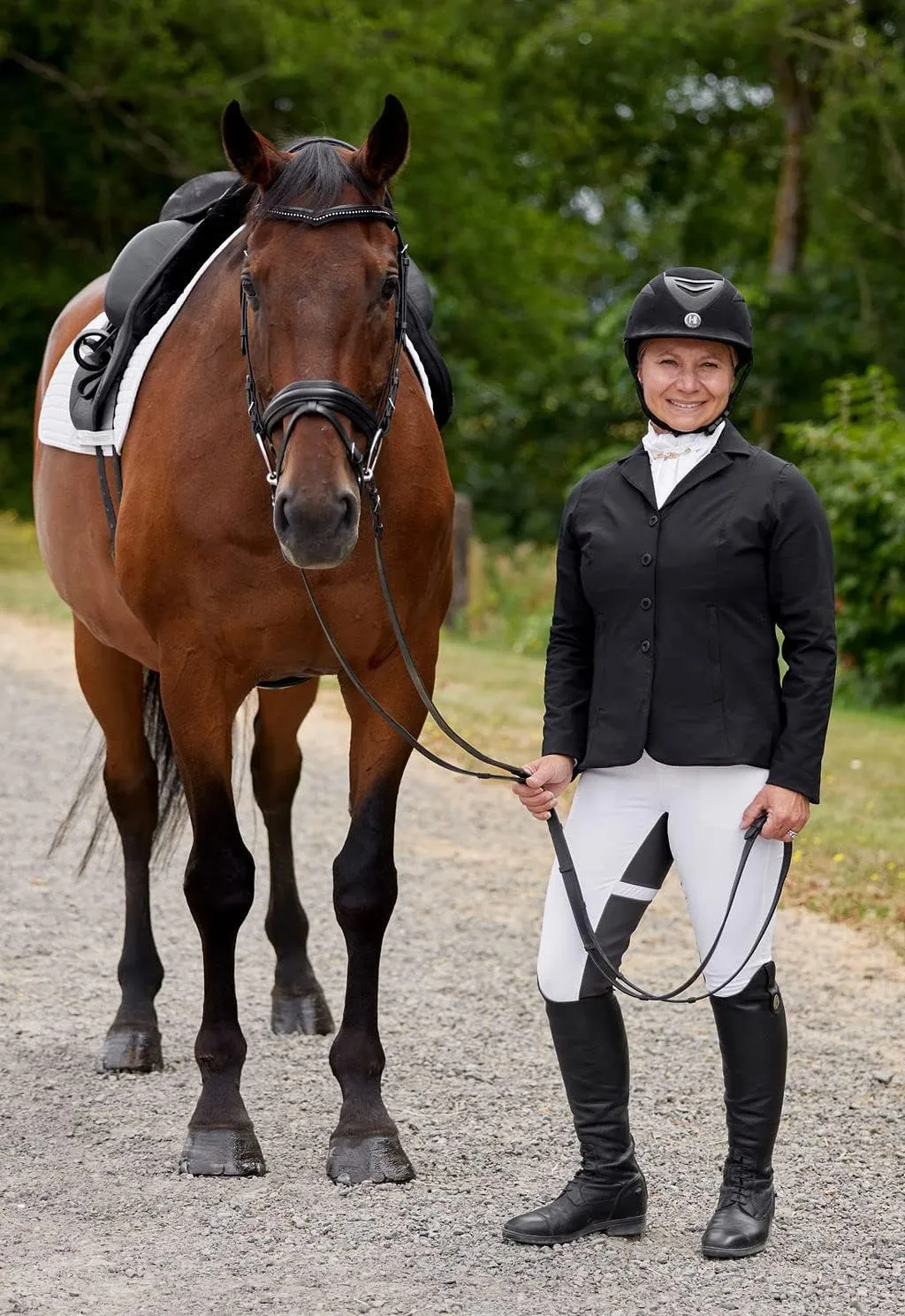 Kerrits Women's Petite Equestrian Stretch Competitor Coat – 4-Snap, Lightweight English Horse Show Jacket, Machine Wash