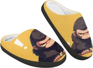 Kids Animal Print Slippers Soft Plush Warm Slippers Lightweight Non Slip Winter Fuzzy Flat Shoes House Shoes for Boys Girls US 9-15