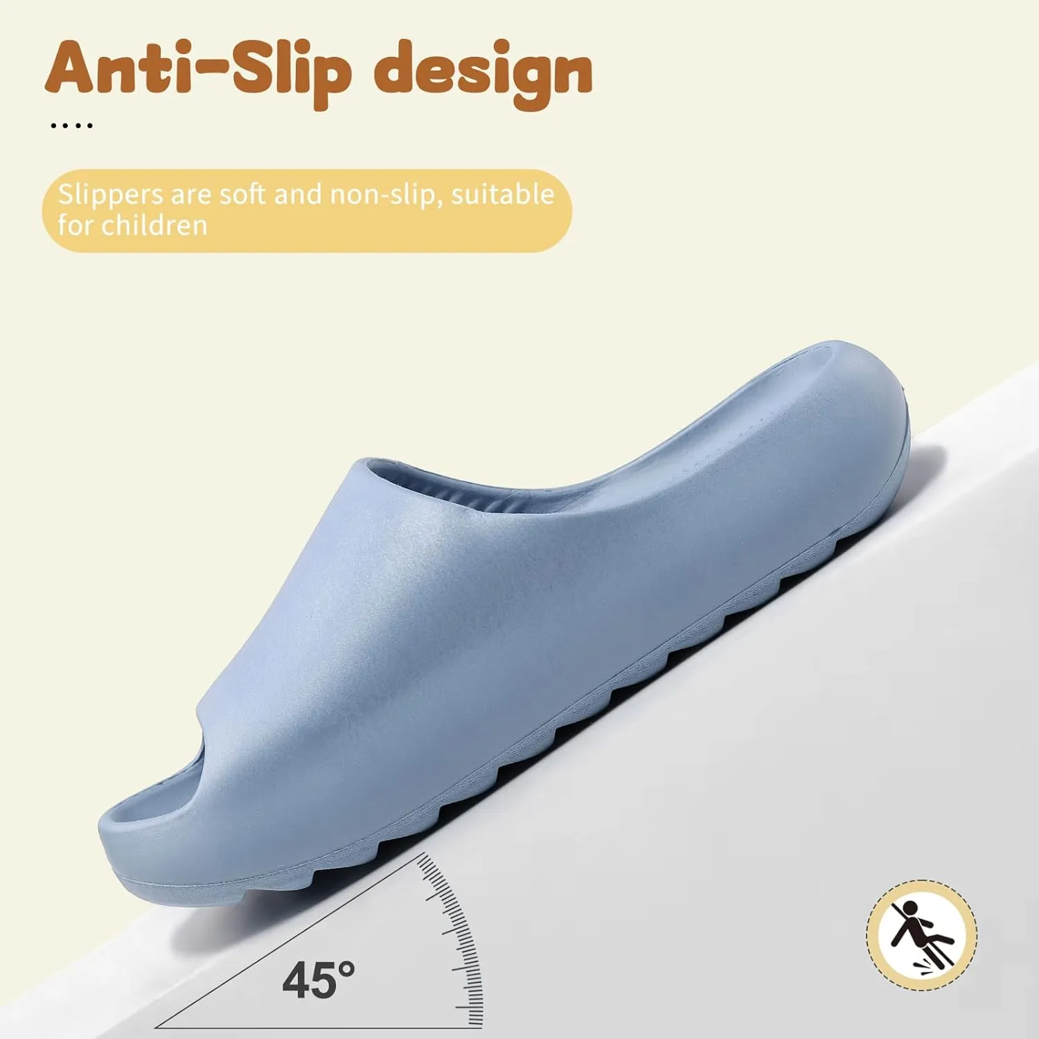 Kids Cloud Slides Slippers For Girls Boys,Pillow House Slippers Non-Slip Super Soft Quick Drying Shower Cushioned Slides Bathroom Thick Sole Sandals Indoor Outdoor Slippers