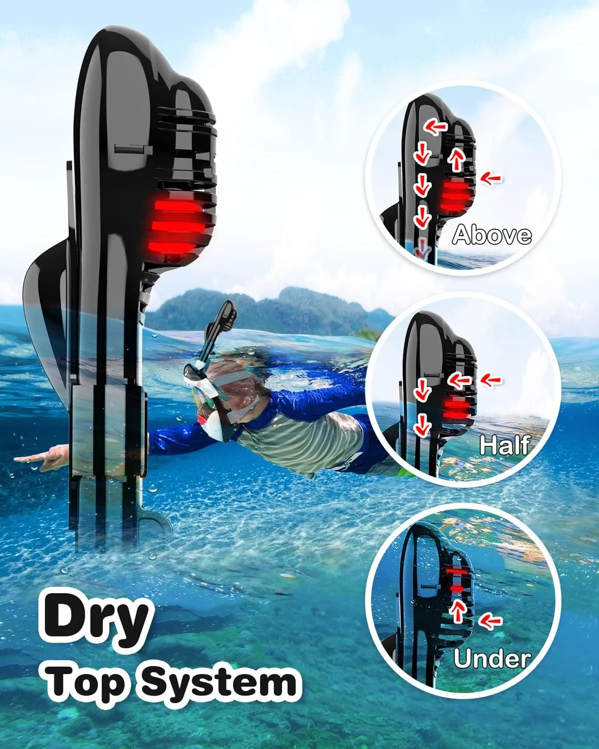 Kids Snorkel Mask, Full Face Snorkel Mask for Kids 4-16, Foldable Snorkeling Gear for Kids Snorkeling Set for Swimming Pool Toys, Dry Top, Anti-Leak/Anti-Fog /180° HD View/Portable Bag