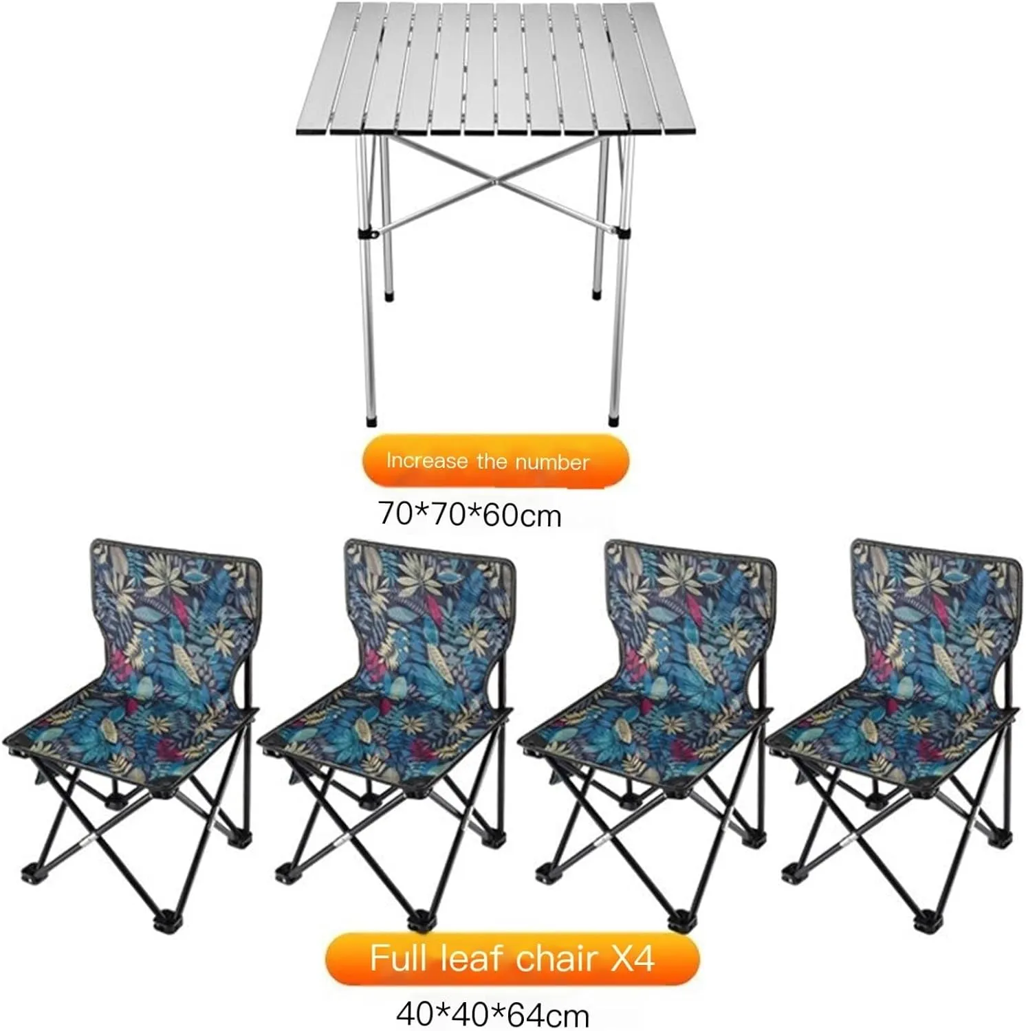 KIRANDY Portable Picnic Table, Folding Roll Up Camping Travel Table, Table (颜色 : 50x50cm Table)