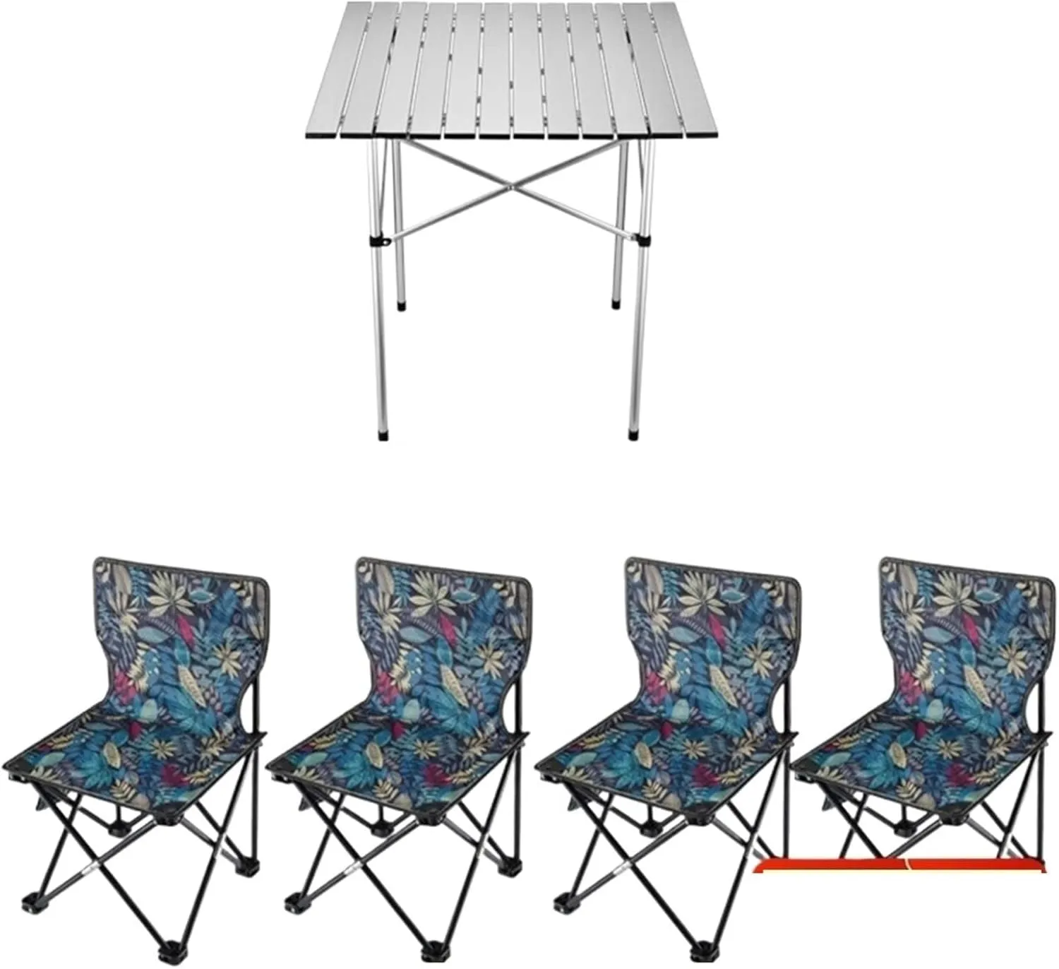 KIRANDY Portable Picnic Table, Folding Roll Up Camping Travel Table, Table (颜色 : 50x50cm Table)