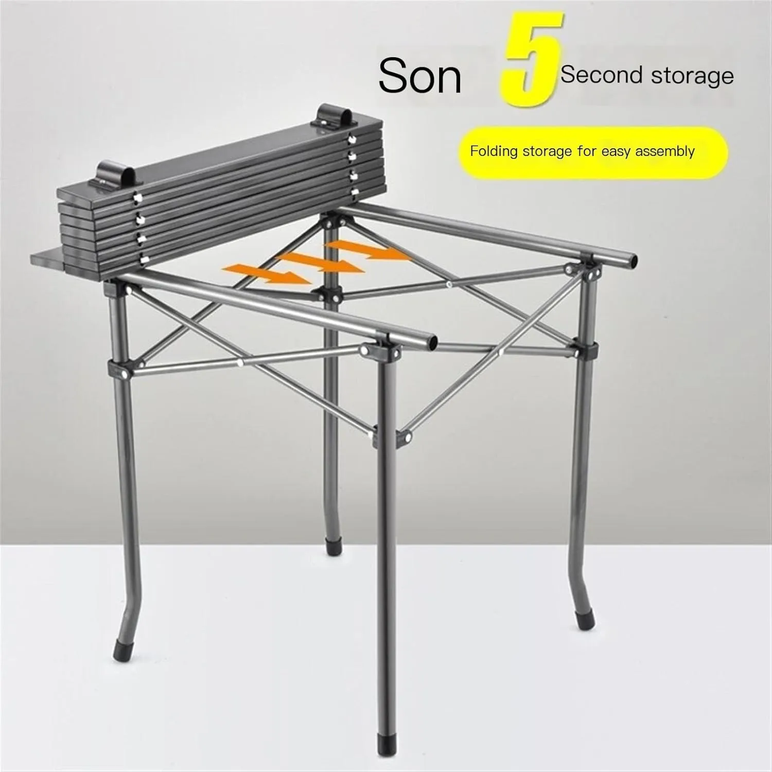 KIRANDY Portable Picnic Table, Folding Roll Up Camping Travel Table, Table (颜色 : 50x50cm Table)