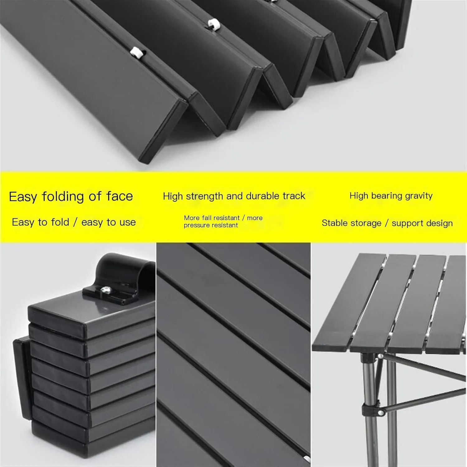 KIRANDY Portable Picnic Table, Folding Roll Up Camping Travel Table, Table (颜色 : 50x50cm Table)