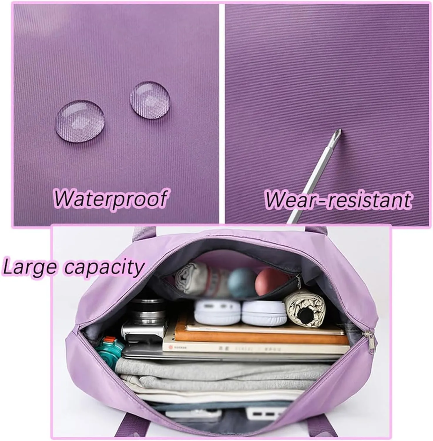 Klarson Expandable Bag with Wheels - New Scratch Expandable Travel Duffle Bag with Wheels, Foldable Suitcase without Handl (E)