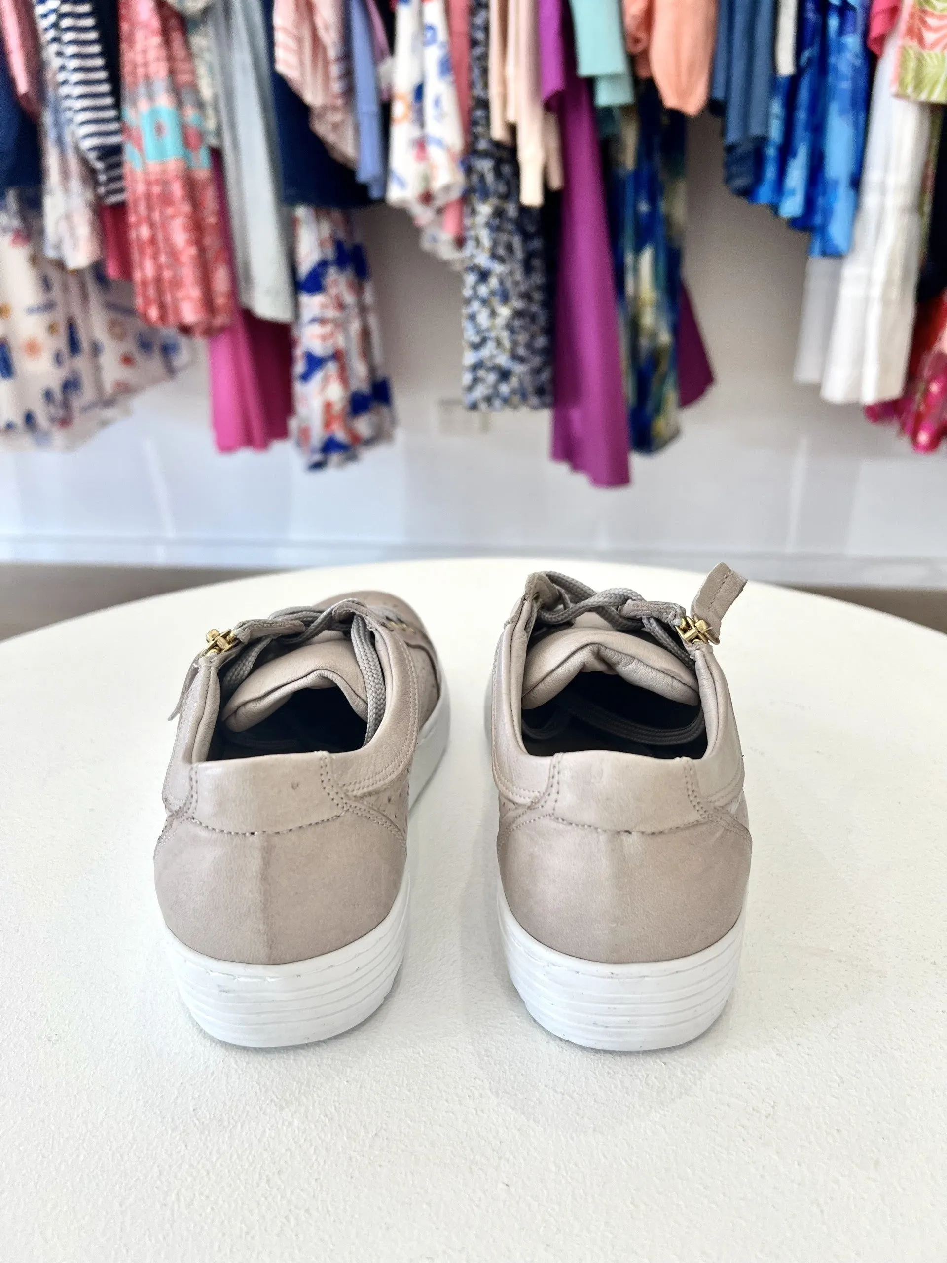 KODA TURKISH LEATHER LACE UP || TAUPE