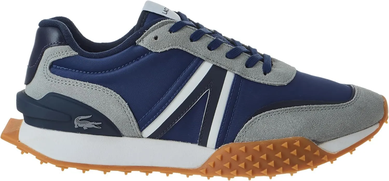 Lacoste Mens L-Spin Deluxe Sneaker, NVY/DK Gry, 8.5