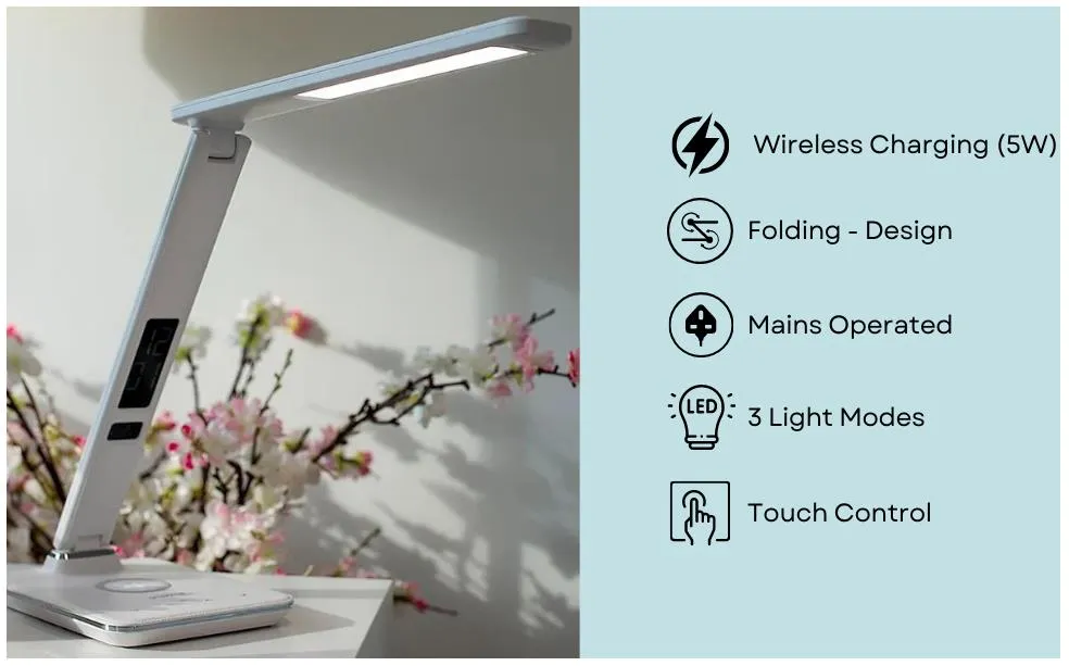 Lamp Flat-rate discount & LED Wireless wirelese with Clock Encrypted Charger with Lamp U13Q Desk Alarm charge-night Table light CRONY Built-in Clock