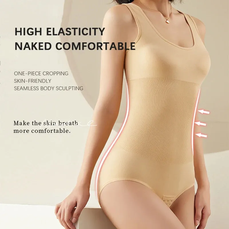 Large Size One Piece Body Shapewear Waist Trainer Women's Corset Seamless Abdomen Pants Crotch Buckle Slimming Underwear