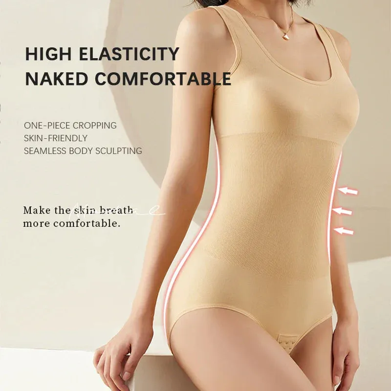 Large Size One Piece Body Shapewear Waist Trainer Women's Corset Seamless Abdomen Pants Crotch Buckle Slimming Underwear