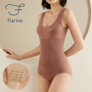 Large Size One Piece Body Shapewear Waist Trainer Women's Corset Seamless Abdomen Pants Crotch Buckle Slimming Underwear