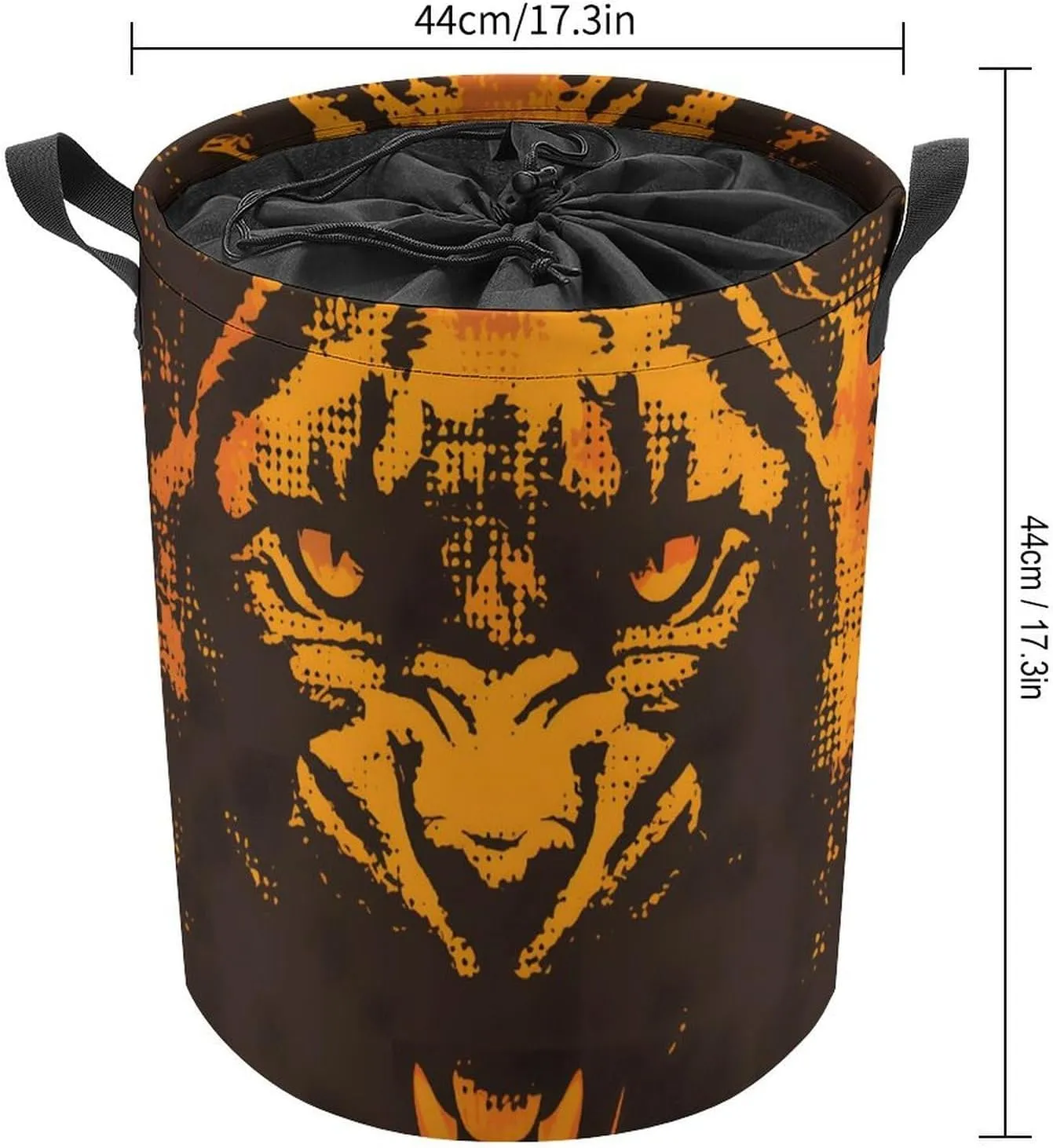 Laundry Hampers, Large Drawstring Laundry Bag, Removable Laundry Bags, Collapsible Storage Bin with Handles for Home Organization, Kids Room, Nursery Big Cats