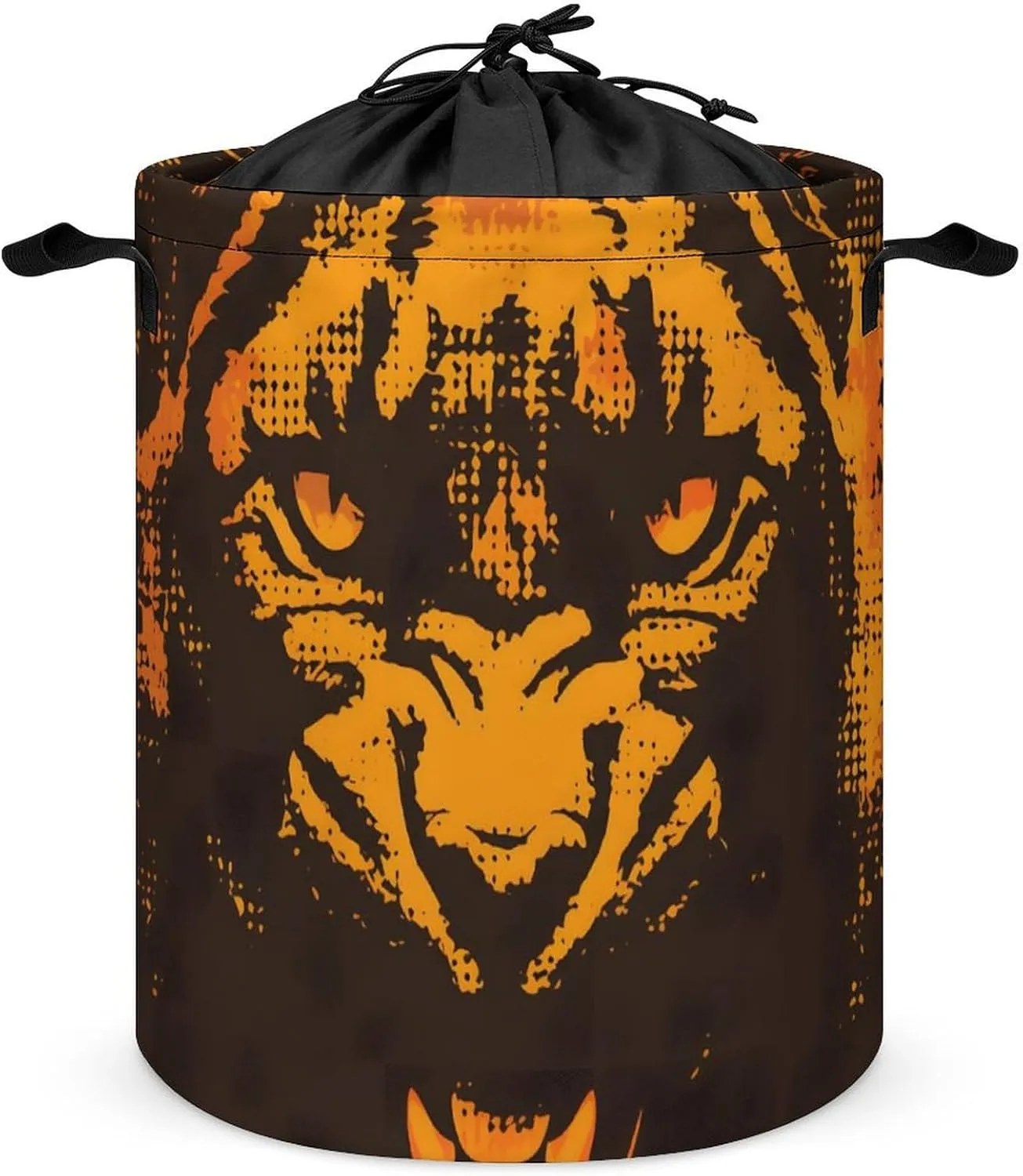 Laundry Hampers, Large Drawstring Laundry Bag, Removable Laundry Bags, Collapsible Storage Bin with Handles for Home Organization, Kids Room, Nursery Big Cats