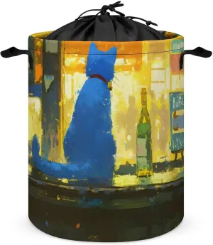 Laundry Hampers, Large Drawstring Laundry Bag, Removable Laundry Bags, Collapsible Storage Bin with Handles for Home Organization, Kids Room, Nursery Carnivore