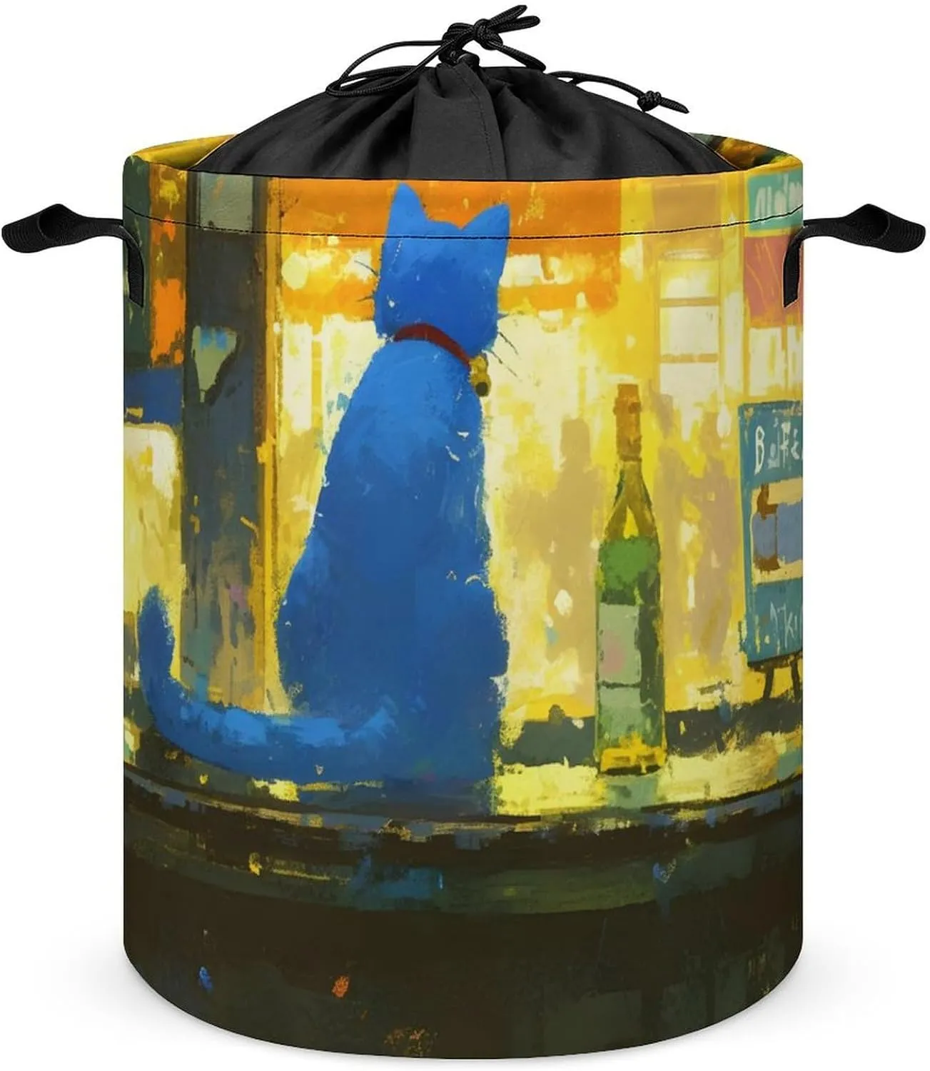 Laundry Hampers, Large Drawstring Laundry Bag, Removable Laundry Bags, Collapsible Storage Bin with Handles for Home Organization, Kids Room, Nursery Carnivore