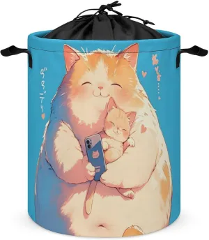 Laundry Hampers, Large Drawstring Laundry Bag, Removable Laundry Bags, Collapsible Storage Bin with Handles for Home Organization, Kids Room, Nursery Carnivore