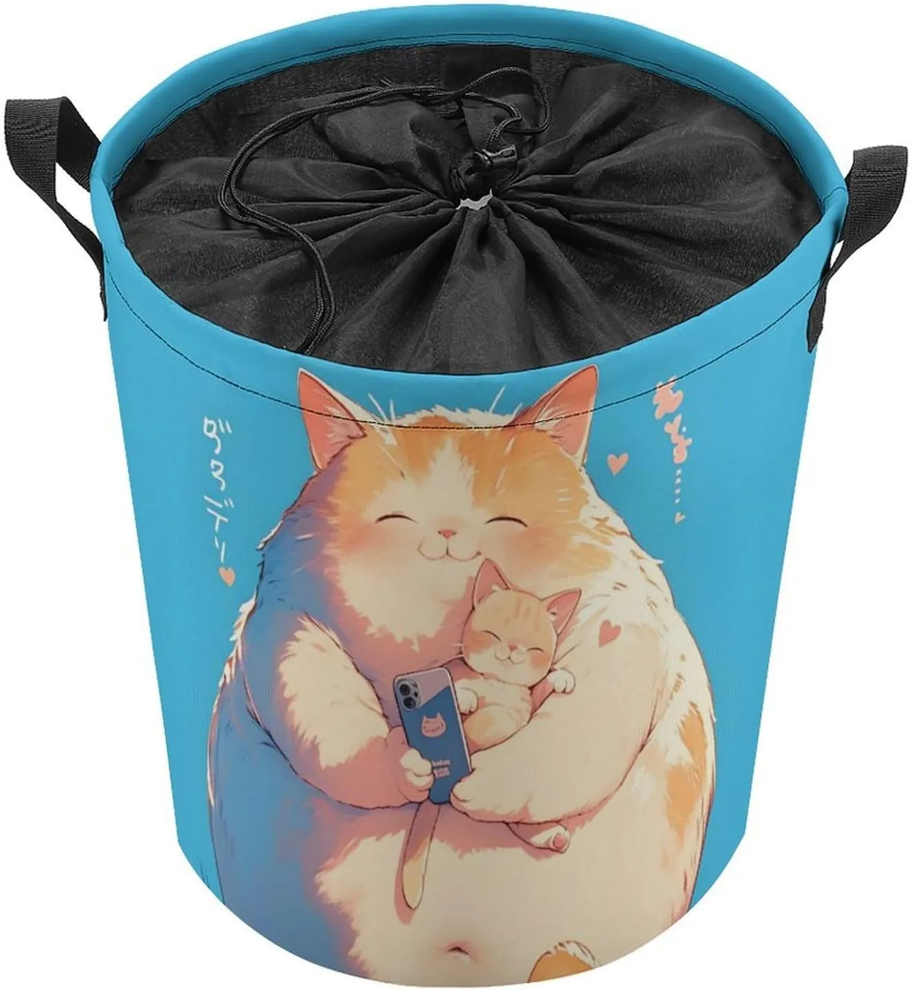 Laundry Hampers, Large Drawstring Laundry Bag, Removable Laundry Bags, Collapsible Storage Bin with Handles for Home Organization, Kids Room, Nursery Carnivore