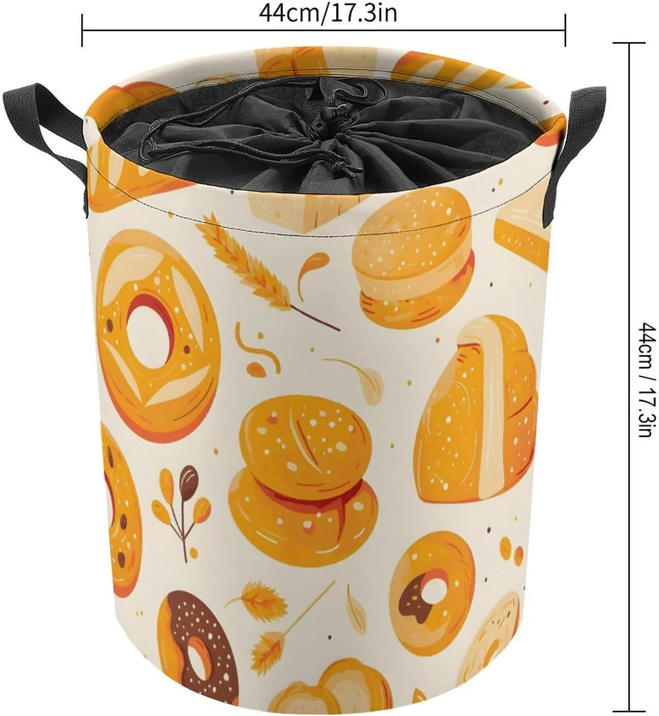 Laundry Hampers, Large Drawstring Laundry Bag, Removable Laundry Bags, Collapsible Storage Bin with Handles for Home Organization, Kids Room, Nursery Cuisine
