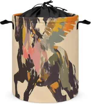 Laundry Hampers, Large Drawstring Laundry Bag, Removable Laundry Bags, Collapsible Storage Bin with Handles for Home Organization, Kids Room, Nursery Pack Animal
