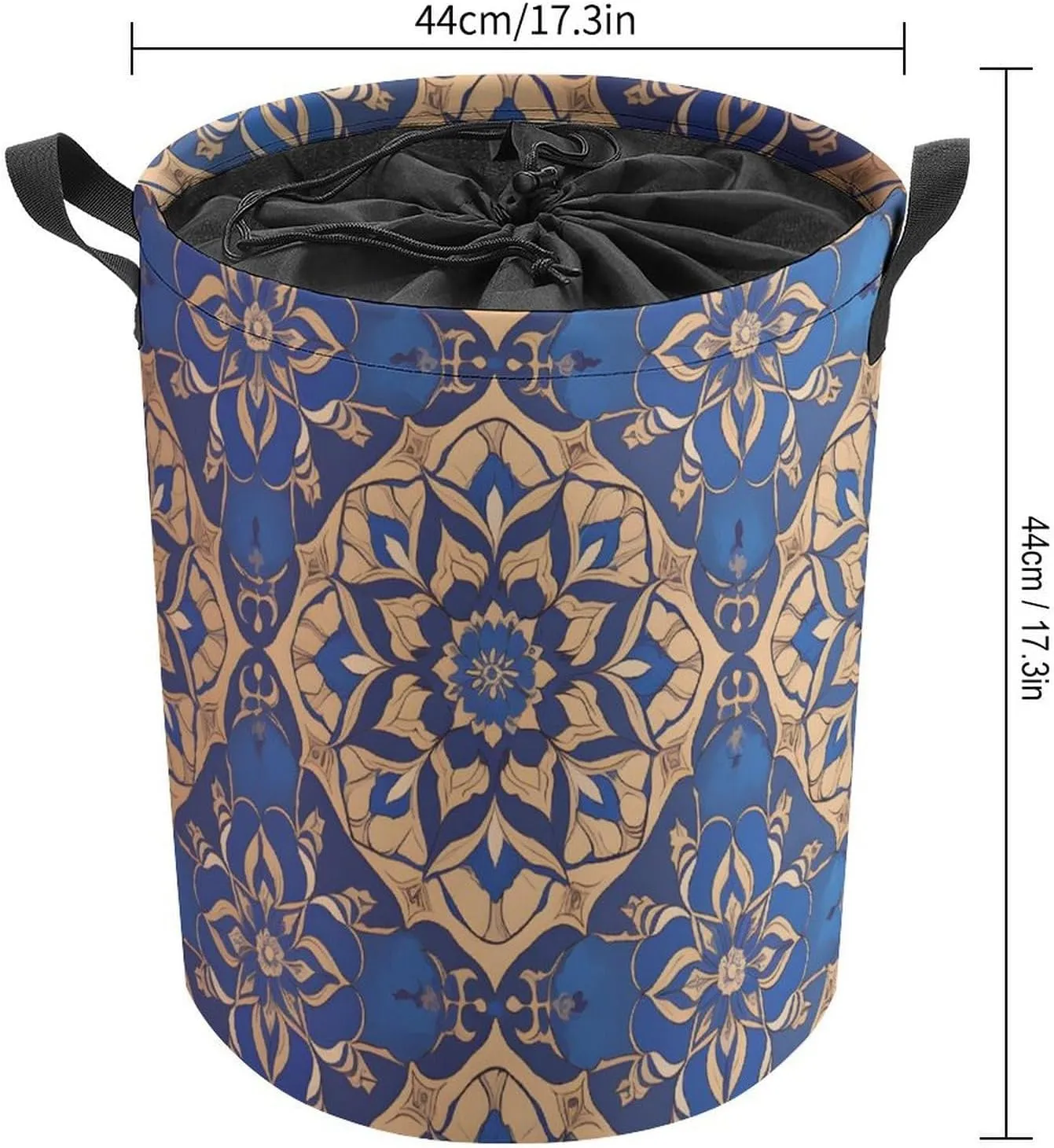 Laundry Hampers, Large Drawstring Laundry Bag, Removable Laundry Bags, Collapsible Storage Bin with Handles for Home Organization, Kids Room, Nursery Pattern
