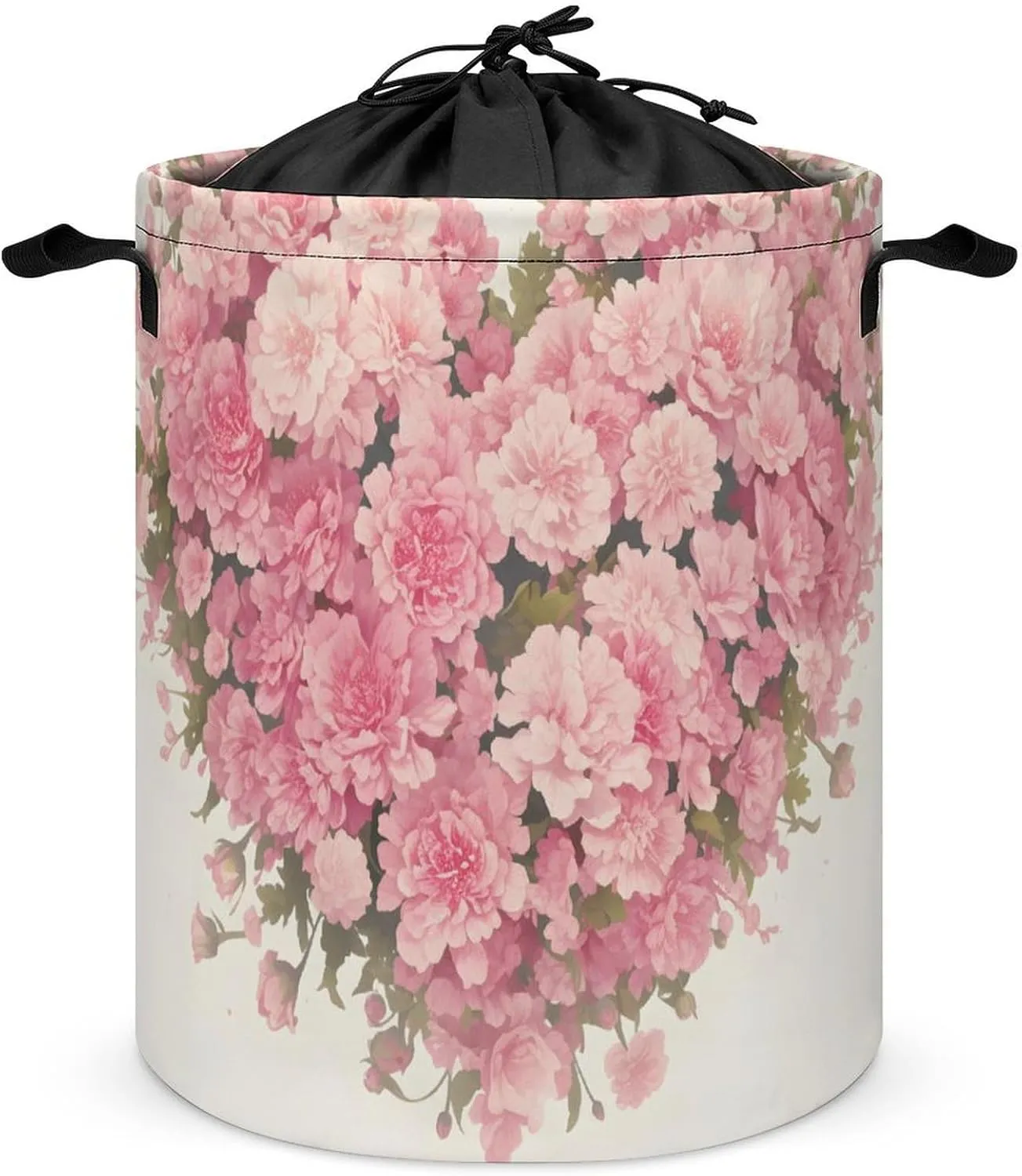 Laundry Hampers, Large Drawstring Laundry Bag, Removable Laundry Bags, Collapsible Storage Bin with Handles for Home Organization, Kids Room, Nursery Plant