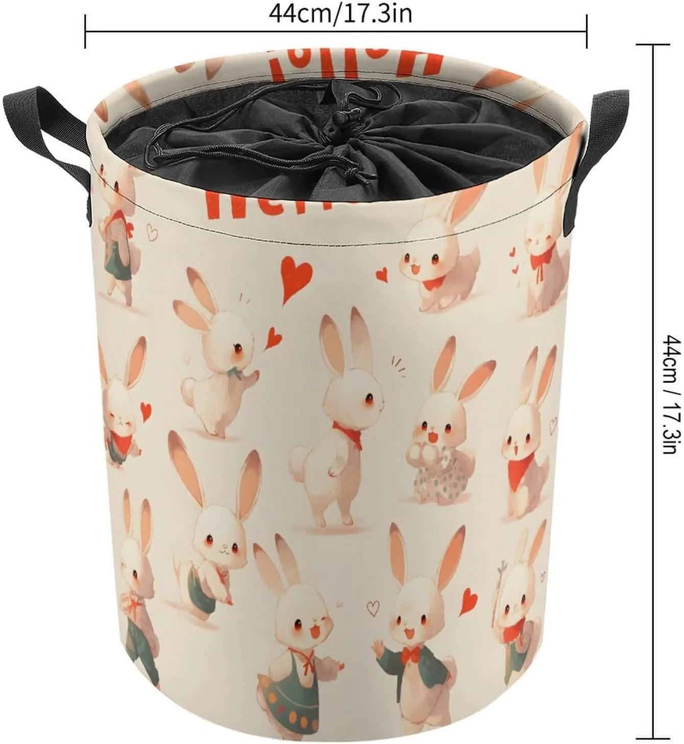 Laundry Hampers, Large Drawstring Laundry Bag, Removable Laundry Bags, Collapsible Storage Bin with Handles for Home Organization, Kids Room, Nursery Vertebrate