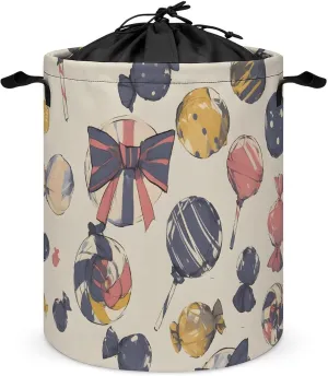 Laundry Hampers, Large Drawstring Laundry Bag, Removable Laundry Bags, Collapsible Storage Bin with Handles for Home Organization, Kids Room, Nursery Vertebrate