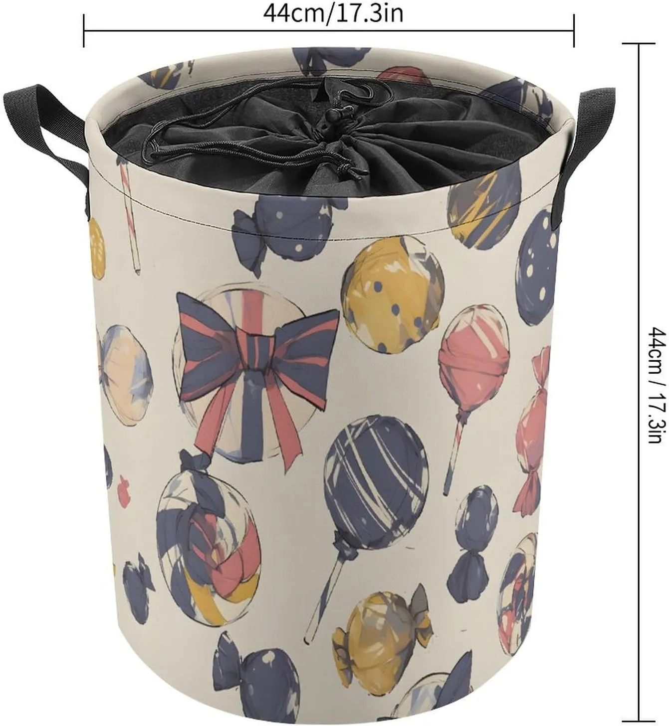 Laundry Hampers, Large Drawstring Laundry Bag, Removable Laundry Bags, Collapsible Storage Bin with Handles for Home Organization, Kids Room, Nursery Vertebrate